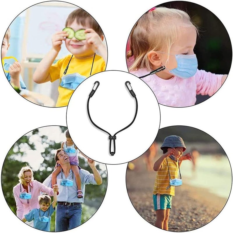 Cooklaza Mask Extender Lanyard,Anti-Tightening Comfortable Ear Strap Extension Hook Black 4 PCS - Image 5